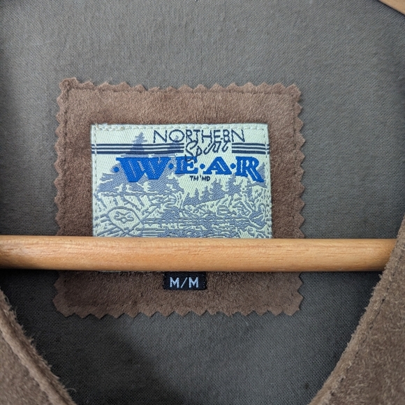 Vintage Brown Suede Vest With Adjustable Back Mens M - Picture 10 of 17